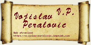 Vojislav Peralović vizit kartica